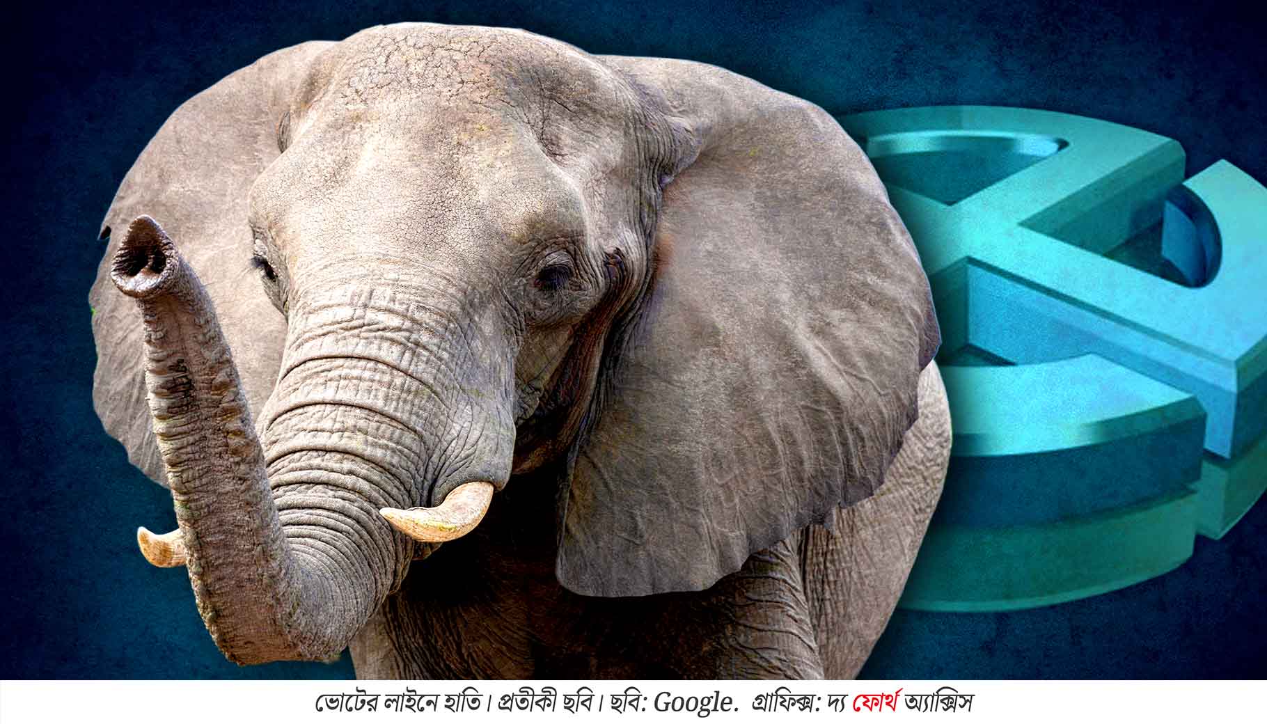 ভোটের লাইনে ‘রামলাল’! জিতুশোলে বুথের সামনে হাতি