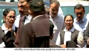 আইনজীবীর পোশাকে হাইকোর্টে হাজির প্রাক্তন মুখ্যমন্ত্রী! নতুন রাজনৈতিক লড়াইয়ে মমতা?