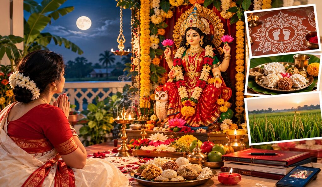 Moonlit Lakshmi Puja Celebration